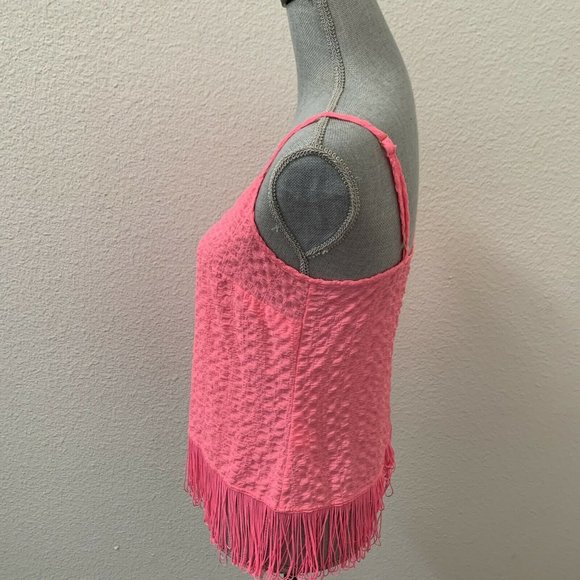 Lilly Pulitzer Naeem Pink Fringe Top XS Excellent Condition Sleeveless RARE HTF - Picture 6 of 10